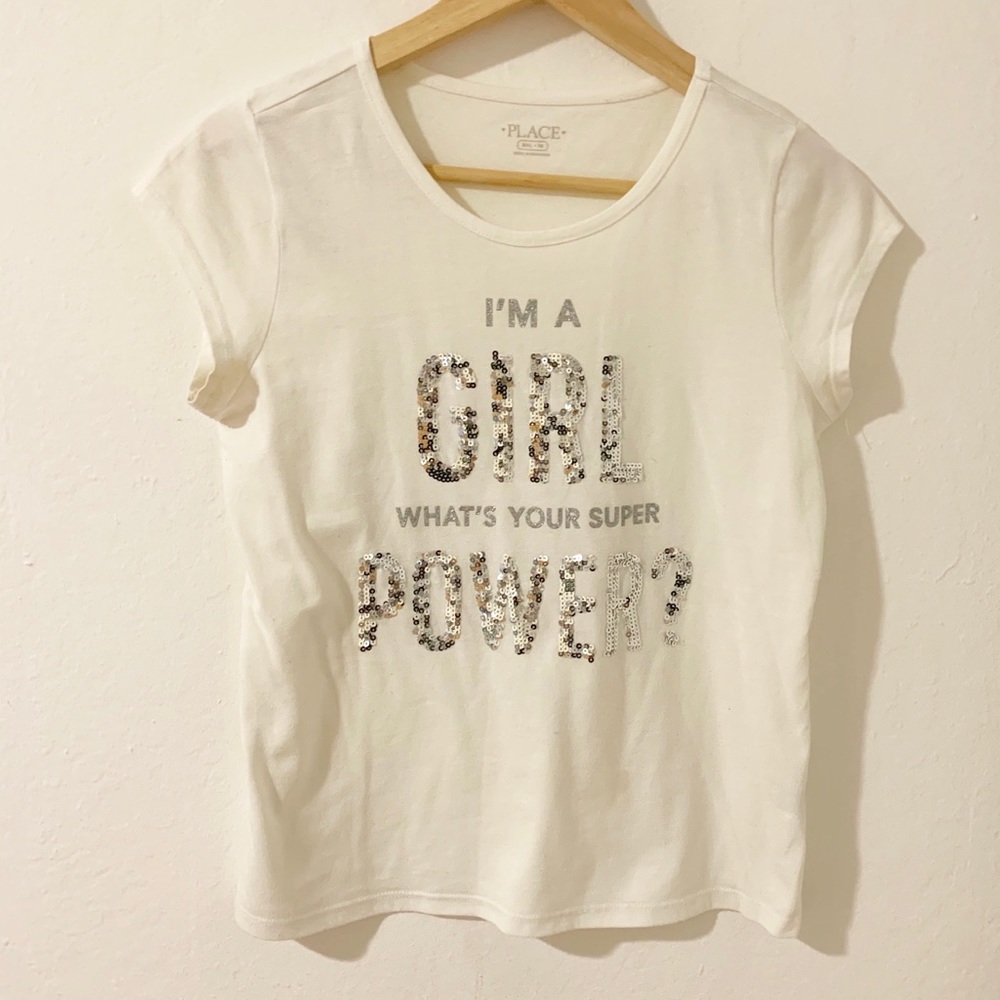 2x$10🎉Justice Children’s Place Graphic White 16